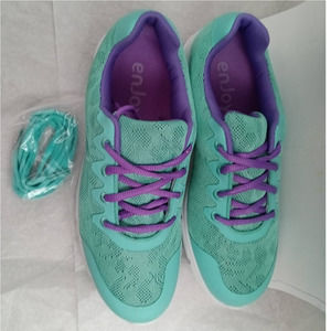 Footjoy Womens Enjoy 95701 Aqua Blue Lace Up Spikeless Athletic Golf Shoes 7.5M